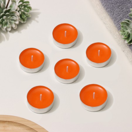 A set of tea candles flavored "juicy mango" in a gift box, 6 pcs-2