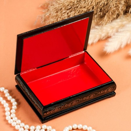 Casket "Roses in a basket", 10 × 14 cm, lacquer miniature-1