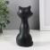 Souvenir Ceramics "Black Cat with Golden Nose" Matte 6x5x13 cm