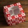 Packaging for 4 cupcakes with the Rozhdestvensky Print window, 16 x 16 x 10 cm