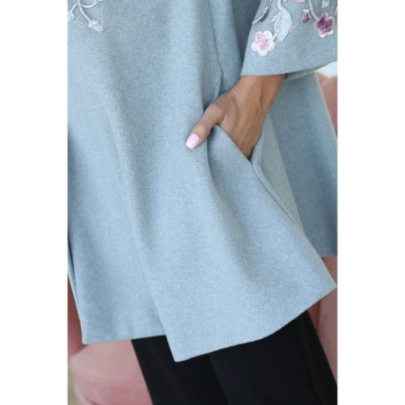 Female coat, size 48, gray color-5