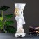 Figure pot "Angel with roses", white-gold, 1.8 l/ 24x27x70cm