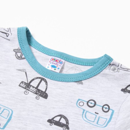 T -shirt for nursery, gray/cars, height 86-1