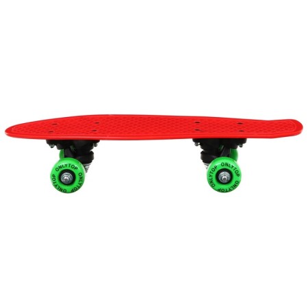 Penniboard Onlytop, 42x12 cm, PVC 50 mm wheels, plastic frame, red color-2