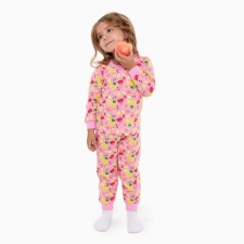 Pajamas for girls, pink color/fruits, height 110 cm