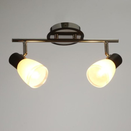 Economic light of Kira 2x60W E14, chrome/black 43x12x21 cm-2