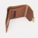 Women's wallet on the button, brown color