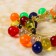 Miniature Puppet "garland - ball", length 1 meter, toy: 2.5 × 1.5 cm, Mix color