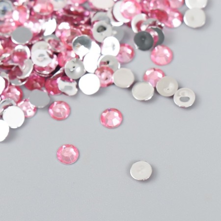 Decor for creativity in the bottle "Rhinas. Light pink" set 500 pcs d = 0.5 cm 7x2x2 cm-2