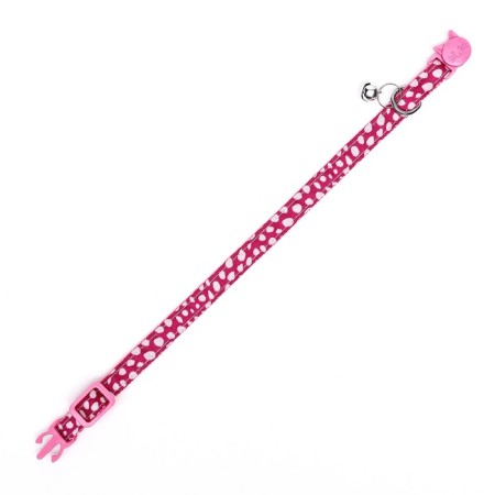 Fly collar with buckle in the shape of a cat, width 1 cm, pink-3