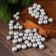 Figure for crafts and decor "Shar", set 55 pcs., Size 1 pcs: 0.5 - 1 cm, silver color