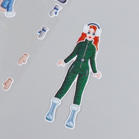 Plastic sticker "Dress the doll. Winter" 15x20 cm-2