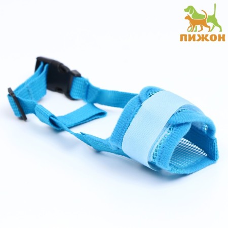 Muzzle mesh with double fixation, size S, blue