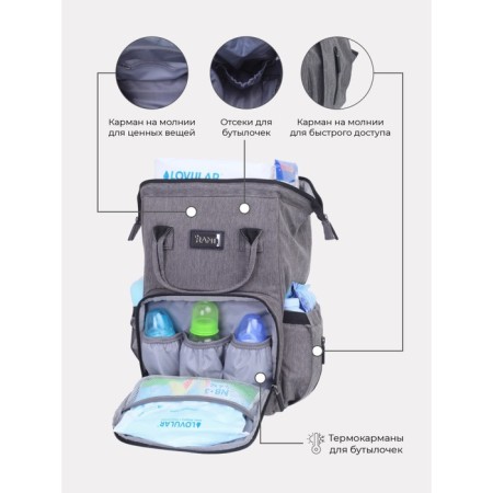 Mom's bag and shopper Rant Shopping Set Trends, Gray Color-2