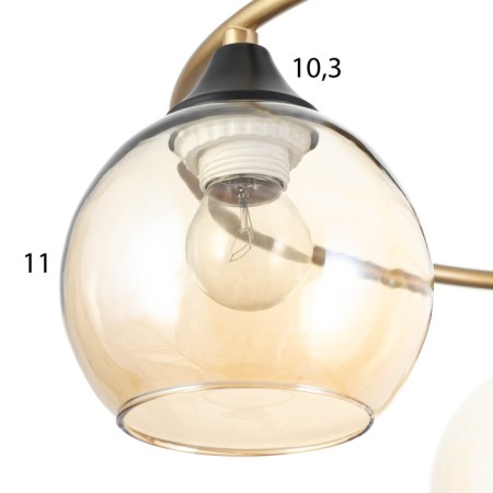 Sicily chandelier 3x60W E27 gold 49x49x25.5cm-5