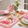 Path on the Ethel Flamingo table 30x70 cm, 100% cotton, sarzha 190 g/m2