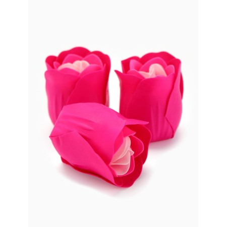 A set of soap roses in a box is 8 pieces, pink-white with a bunny-6