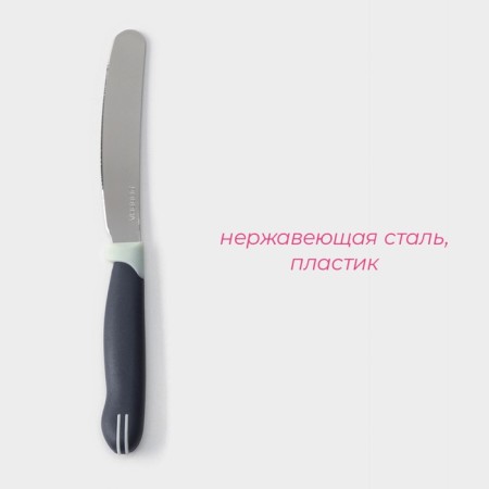 Knife for oil "Straip", blade 7.5 cm, blue color-1