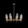 Lita chandelier, 8x28W G9 gold