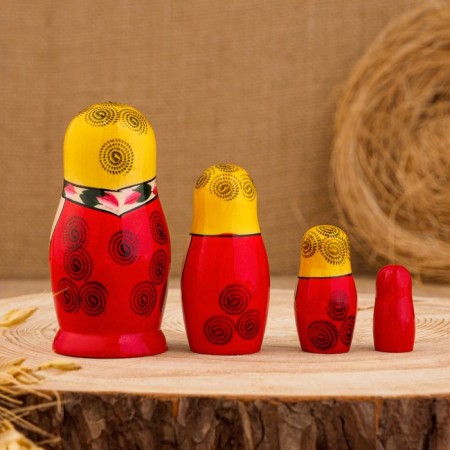 Matryoshka "Semenovskaya", 4 puppet, the highest category-1