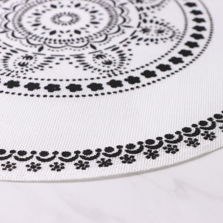 Serving napkin "Michendi", 38 × 38 cm, black and white color-4