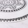 Serving napkin "Michendi", 38 × 38 cm, black and white color
