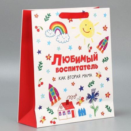 Package Gift Laminated Vertical, packaging, “Favorite Educator”, M 25.5 x 30 x 9 cm-2