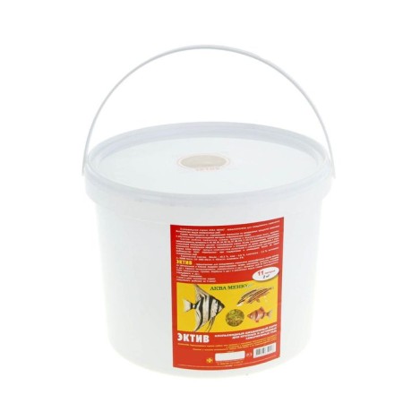 Feed for fish aqua menu "Ektiv", bucket 11 l, 2 kg