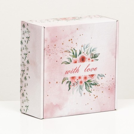 Self -charged box, without a window "With Love" 19 x 19 x 9 cm-1