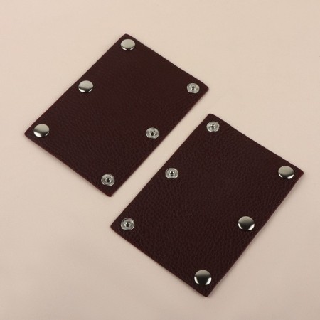 Linings on the handle for a bag, on the buttons, 13 × 9 cm, 2 pcs, the color is dark brown-1