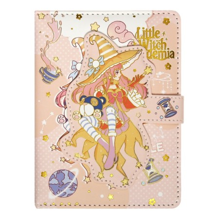 Gift notebook, A6, 100 sheets, a colored block, with a curly knife on a magnet, "anime", mix-3