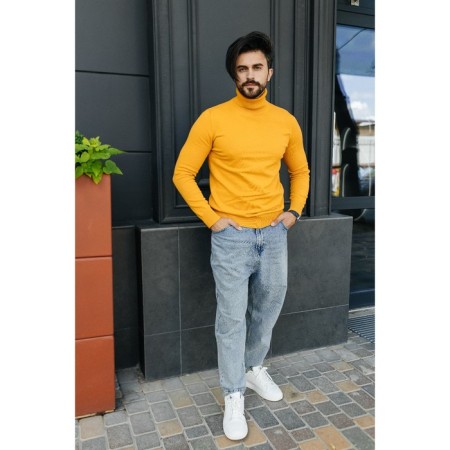 Jumper male ise, size 54, yellow color-4