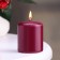 Candle - cylinder, 4x5cm, 7 hours, 47 g, burgundy