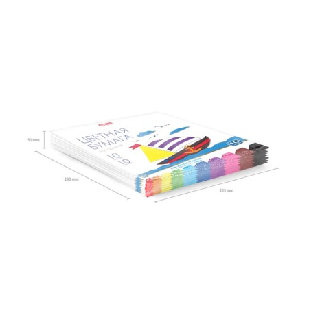 Colored paper A4, 10 colors, 10 sheets, erichkrause, bilateral, non -nominated, on gluing, density 80 g/m2, crafts of crafts-7