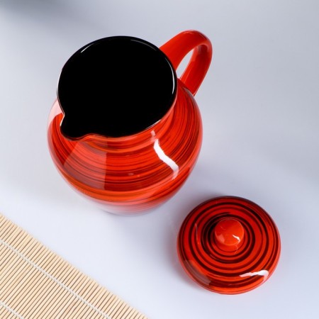 Kuvshin "Borisovsky" 1.7l / 22x15cm, orange strip-3