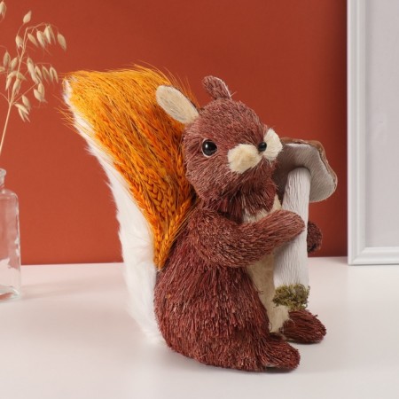 Decor "Squirrel with a mushroom, in the tail rye" 28x17x29.5 cm