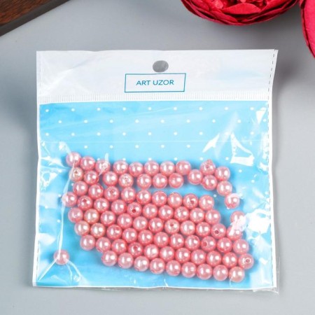 Beads for creativity "Pearl pink" set d = 0.8 cm 20 g-2