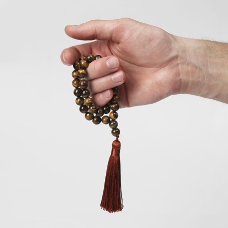 Parsing Muslim ball No. 10 "Tiger Eye", 35 beads with jumpers-2