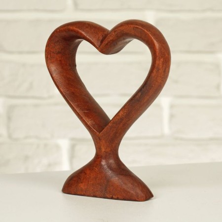 Souvenir tree "Heart" Brown 15x11x3 cm-2