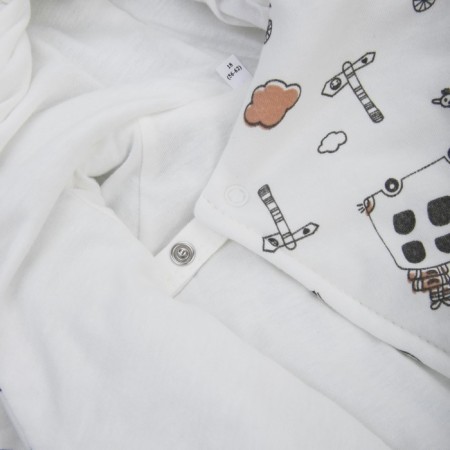 Kinderlitto children's overalls “New Assorted. Buses ", height 56-62 cm, beige color-4