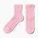 Women's socks, pink/embossed pigtail color, size 36-40