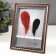 Photo frame plastic 13x18 cm "Silver 3D rhombuses with copper strip" 20.8x15.8 cm