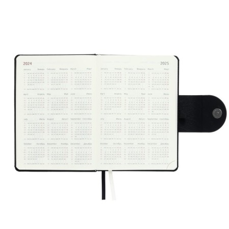 Dated diary 2024 A5 176 sheets, Devente.norwich, hard cover with artificial leather foam, lies, cream block 70 g/m2, black-6