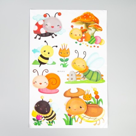 Sticker Plastic Interior 3D "Buckets" 50x32 cm