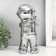 Souvenir ceramic stand for the glass "Cosmonaut" silver 10x14x22 cm