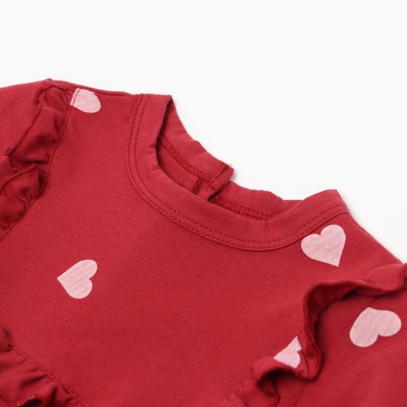 Body Children with ruffles minku, red color, height 68-74 cm-1