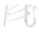 Electric towel Domoterm 109-6, 500x800 mm, right, white matte