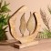 Interior souvenir in the wooden ring "Wings" 33x8x34 cm