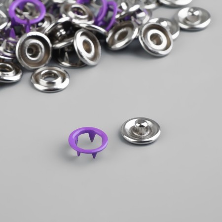 Shirt, open button, d = 9.5 mm, purple color-2