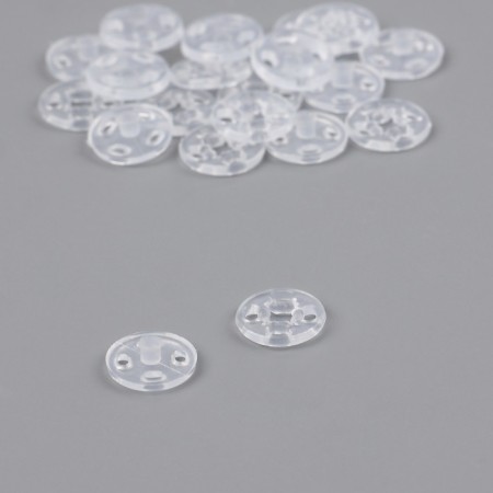 The buttons are sewing, d = 10 mm, 10 pcs, the color is transparent